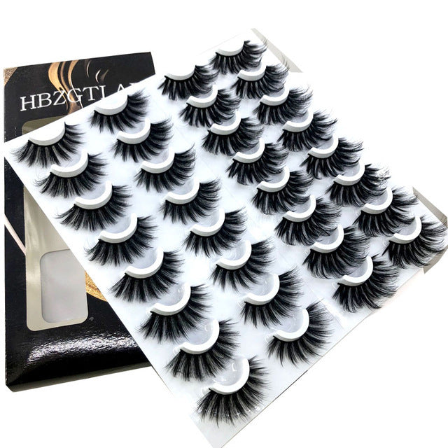 NEW 20 Pairs 8-25mm Fake Eyelashes 100 Mink Eyelashes Mink NEW 20 Pairs 8-25mm Fake Eyelashes 100 Mink Eyelashes Mink